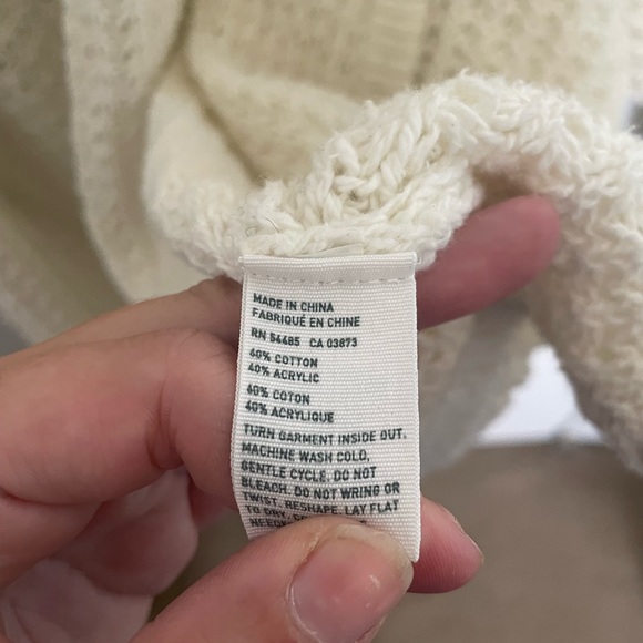 White Large/Extra Large Chunky Knit Cardigan by American Eagle - Picture 4 of 5